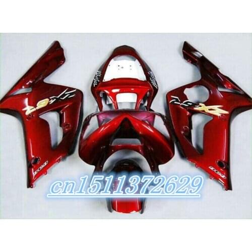 ABS plastic fairing for Kawasaki ZX6R 2003 2004 wine red fairings kit Ninja ZX 6R 636 03 04