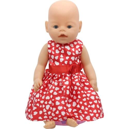 Doll Clothes red dress Fit 18 Inch Doll&43cm zaps doll accessories