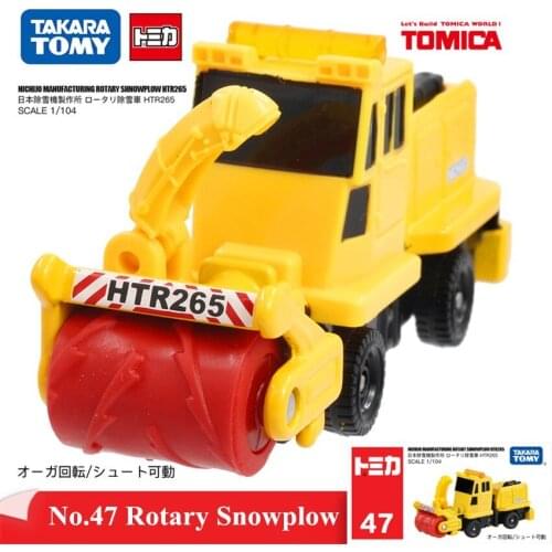 Original Tomy Mini No.47 Rotary Snowplow 1:104 Collectibles Car Model Kit Birthday Toys for Children Boys 388838