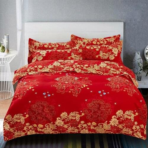 1pc Printing Duvet CoverSanding Soft Wedding Quilt Cover King Cover Size Queen Including Pillowcase Twin Bed Duvet Not