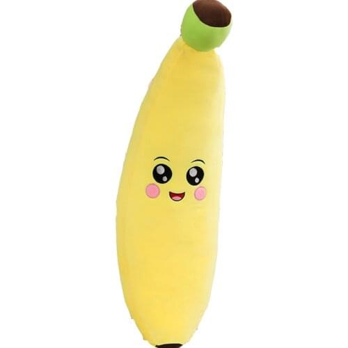 Kawaii fruit banana sleeping pillow super soft big simulation banana plush toy for boy and girl gift decoration 39inch 100cm