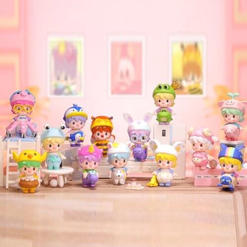 POP MART Whole Box Sweet Bean Animal Babies Babies Doll Collectible Cute Action Kawaii animal toy figures free shipping
