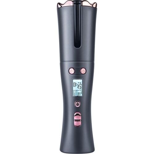 Portable Cordless Automatic Hair Curler iron wireless Curling Iron USB Rechargeable Air Curler for LCD Display Ceramic Curler