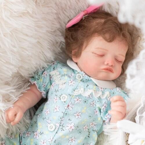Super real 48 cm baby Doll bebe reborn Rooted Fiber Hair Silicone Cloth Body newborn dolls Toys Kid Childrens Day Gifts
