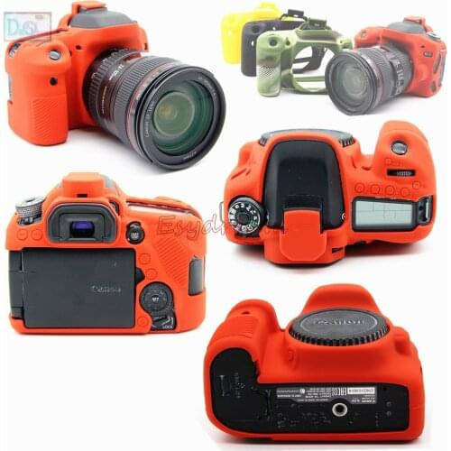 Rubber Silicon Case Body Cover Protector Soft Frame Housing for Canon EOS 80D Camera