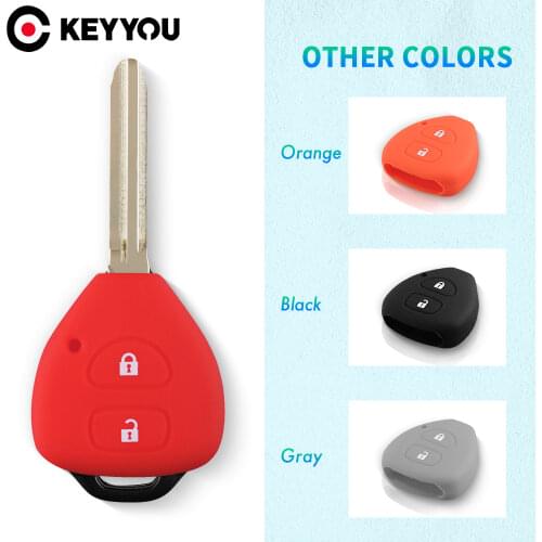 KEYYOU Silicone Key Case Protector Cover For Toyota Auris HiLux Corolla Fortuner Prado Verso Camry Yaris Vitz Vios Belta IQ IST