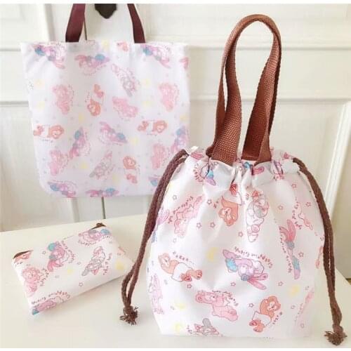 Cute Cartoon Duffy Stelalou Rabbit Makeup Bag PVC Waterproof Drawstring Cosmetic Bag For Make Up Pouch Travel Toiletry Bags