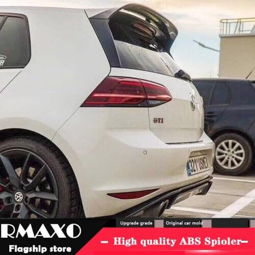 For Volkswagen Golf 7 Spoiler 2011-2013 mk7 Glof 7.5 TIS -CSK High Quality ABS Material Car Rear Wing Primer Color Rear Spoiler
