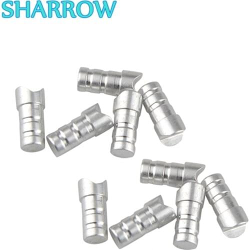 24/50Pcs Archery Aluminum Crossbow Arrow Nocks Half Moon Tails Arrow DIY Tools Fit ID7.6mm Shafts Shooting Training Accessories