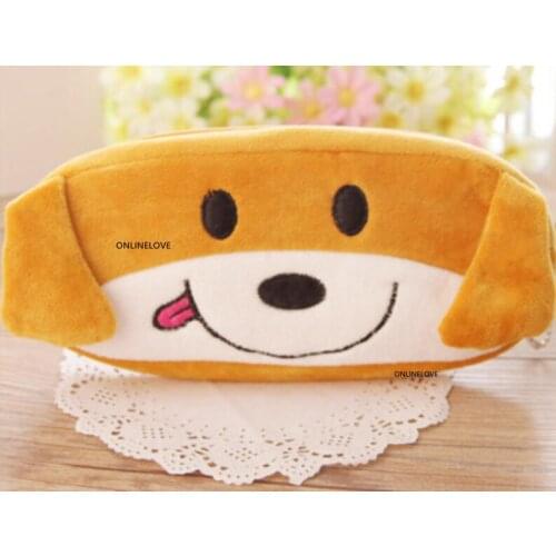 U008 dog Small Plush Cotton HAND Coin BAG Purse Wallet Pouch Case