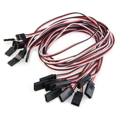 IMC hot 10 Pcs 3 Pin Male to Female RC Servo Extension Cord Cable 50cm Length