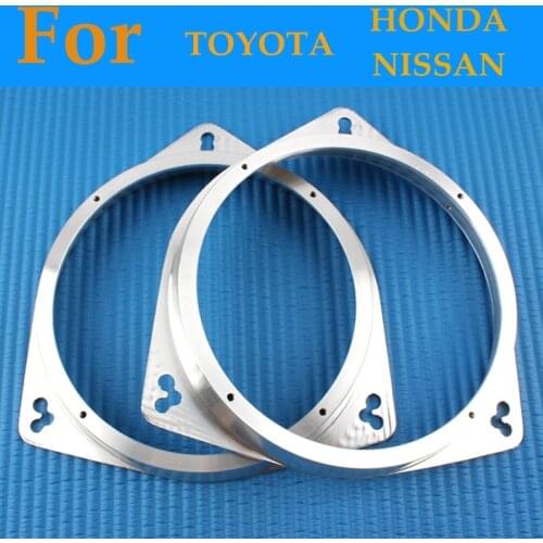 High Quality 2PCS Speaker Adapter Spacer Horn Pad Mounts for Toyota Nissan Aluminum Car Speaker Mat speaker spacer car