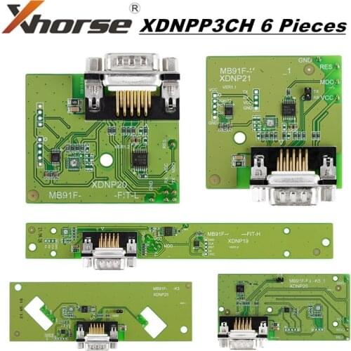 Xhorse XDNPP3CH 6 Pieces for Honda/Hyundai/Kia Solder Free Adapters for Mini Prog and Key Tool Plus