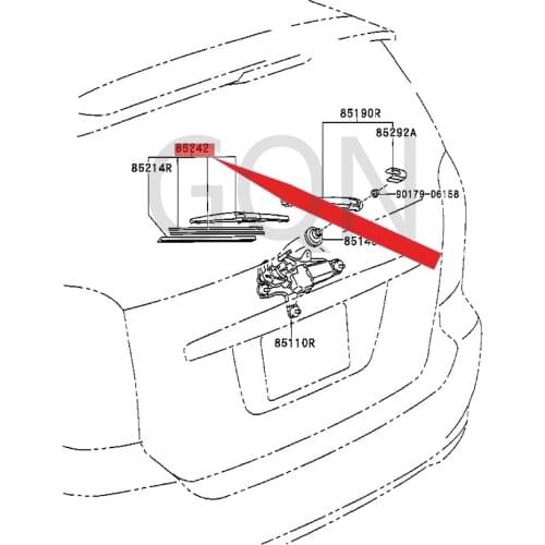 Rear wiper wiper blade 2003-Toy ota SIE NTA WIL LVS WIS HCA LDI NA rear wiper wiper blade assembly rear wiper blade