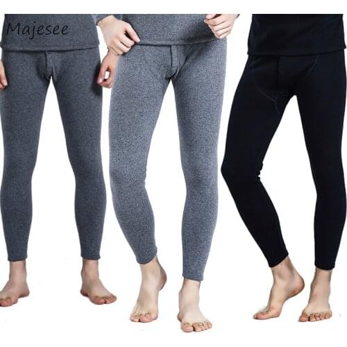Oversized 3XL Winter Men Thermal Underwear Bottoms Plus Velvet Soft Teenagers Fitness Slim Casual Legging Underpants Breathable
