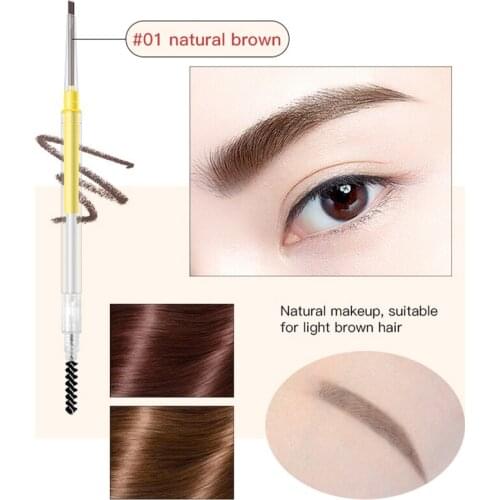 1PC Transparent Tube Eyebrow Pencil Machete Eyebrow Pencil Three-dimensional Lasting Natural Eyebrow Pen Women Beauty Maquillaje