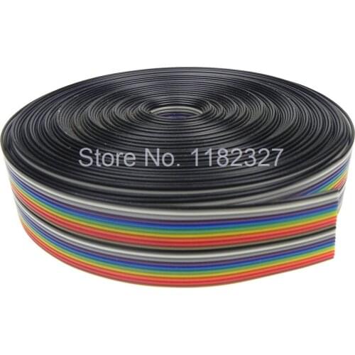 10 meters/lot) Flat Flex Ribbon Cable 40P ribbon cable 1.27 MM Pitch 10000mm for IDC connector