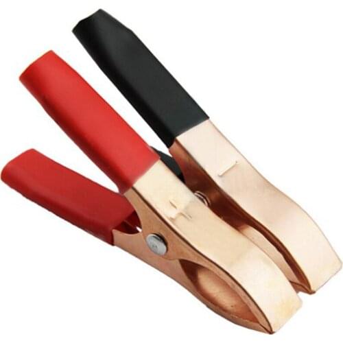 10PCS 30A Car Battery Clip Polishing Electroplating Copper Cables Alligator Clip for Charger Clamp Voltage Tester Tool