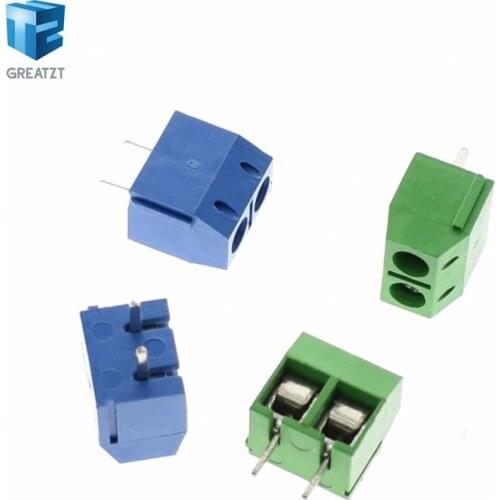 100pcs 5.08-301-2P 301-2P 2P 2 Pin Screw Terminal Block Connector 5mm Pitch