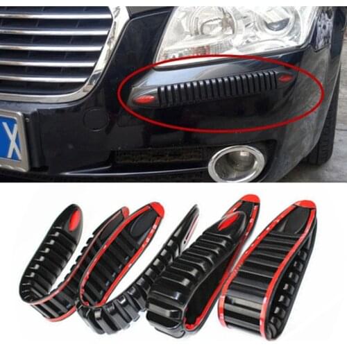 4pcs/set Car Bumper Anti-collision Anti-scratch Strip General Car Styling Decorative Protective Strip Body Stickers And Decals