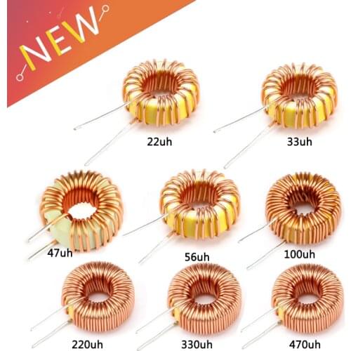 5pcs Toroid Inductor 3A Winding Magnetic Inductance 22uH 33uH 47uH 5647uH 100uH 220uH 330uH 470uH Inductor For LM2596