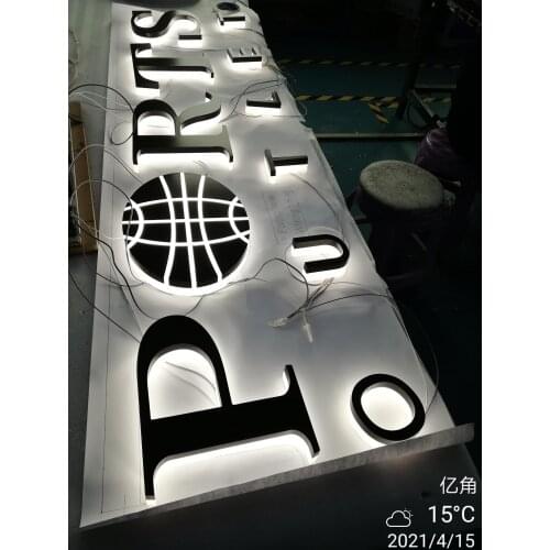 Customized Stainless Steel Acrylic LED 3D Signage Back Lit Metal Channel Letter for Building Logo