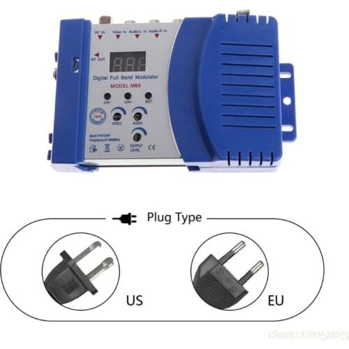 Auto RF Modulator Compact RF Modulator Audio Video TV Converter RHF UHF Signal Amplifier AC230V W329