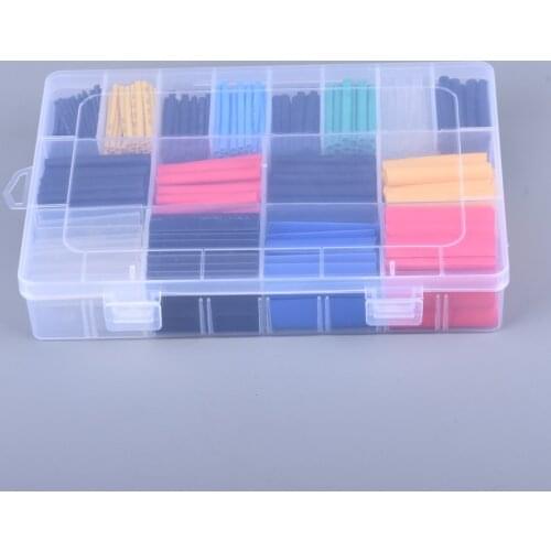 Free shipping 580pcs colours Polyolefin Shrinking Assorted 2：1 Heat Shrink Tube Wire Cable Insulated Sleeving Tubing Set