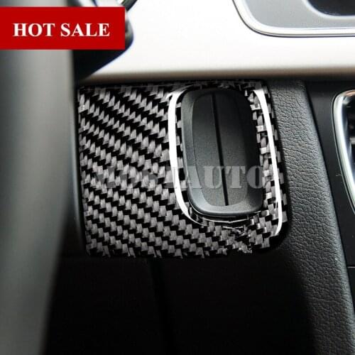 For Audi A5 S5 Carbon Fiber Center Console Key Hole Frame Trim Cover 2008-2016 1pcs Car Accessories Interior Car Decor Car Trim