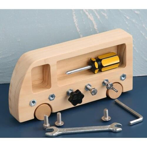 Children Wooden Screw Driver Board Basic Skills Game Screwdriver Toys Nuts Screw Bolts Set Learning Education Birthday Gifts