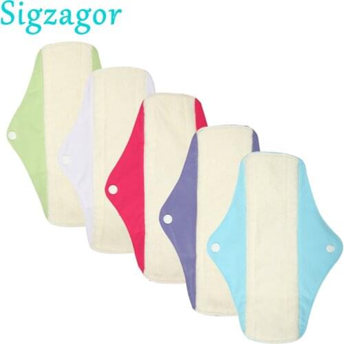 Cloth Menstrual Pad Mama Cloth Sanitary BAMBOO M Reusable Washable Panty Liner Regulr Flow Plain