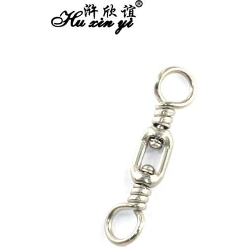 HXY 2PCS SIZE(1# 2# 3# 4#) Stainless Steel Box Swivel Fishing Swivels Ring For Long Line Sea Fishing Tackle Accessories