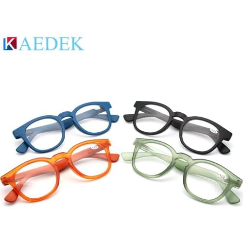 KAEDEK 2020 transparent Brand Reading Glasses Round Men Women Glasses With Flex French Concept Presbyopia