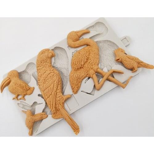 Minsunbak Various Bird Silicone Molds DIY Cake Decoration Chocolate 3D Gingerbread Baking Tool Sugar Craft Tools