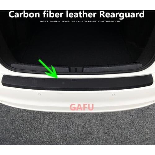 Car Sticker For Toyota Camry 2021 2020 2019 2018 Accessories Rearguard Protector Carbon Fiber PU Rear Bumper Protective Film