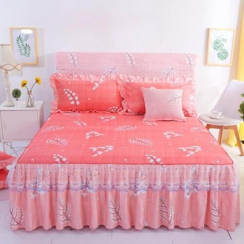 30 Bed Skirt Non-slip Fitted Sheet Cover Bedspread Chiffon Bed Sheet for Wedding Decoration Bed Cover with Elastic Band