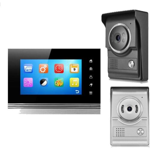 XINSILU New Item Touch Key LCD Color Monitor 7" Video Door Phone IR IntercomDoorbell Home Security Video System TF CARD SLOT