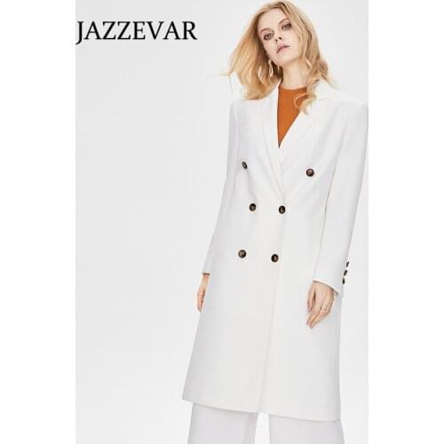 JAZZEVAR Mid-length suit jacket womens autumn 2021 new loose Korean casual style high-end suit