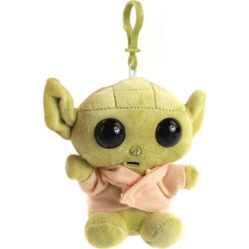 11cm Star Wars Alien Baby Yoda Plush Peluche Master Yoda Soft Stuffed Cute Animals Pendant Toy Doll with Hook Keychain Gift