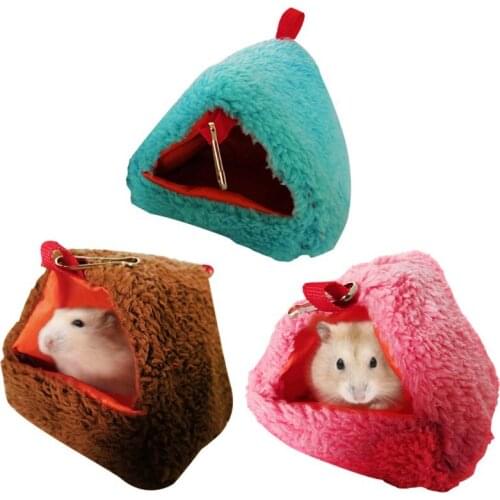 2019 New Small Pets Hanging Nest Warm Hammock Triangular-shaped House For Hamster and Parrot