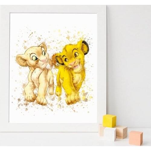 The Lion Family Nordic Posters Diamond Painting DIY 5D Cross Stitch Full Square/Round Diamond Embroidery Mosaic Home Decora