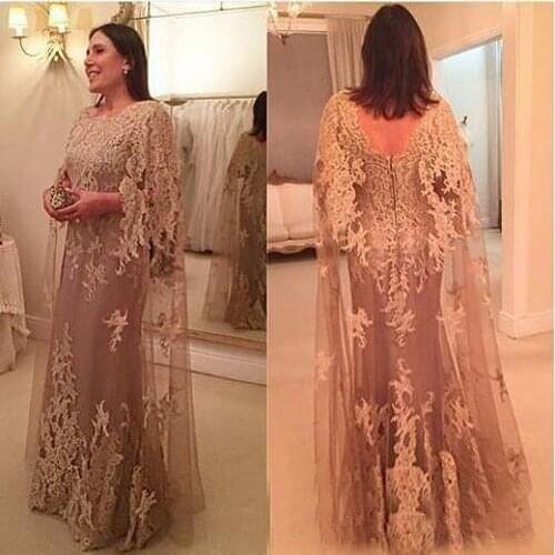 Plus Size Appliques Lace Mother of The Bride Dresses 2019 Tulle Mermaid Groom Godmother Evening Dresses For Wedding