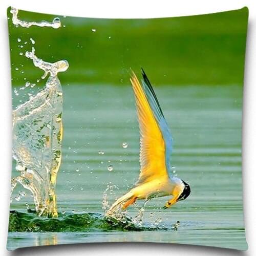 Bird Predation Pattern 18*18 5 size Square Cotton Polyester Throw Pillow Case Pillow cover Cushion Homes Covers Shams