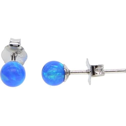 Simple single stone jewelry 4mm tiny cute opal ball studs delicate minimalist teen girl gift multiple piercing opal earring