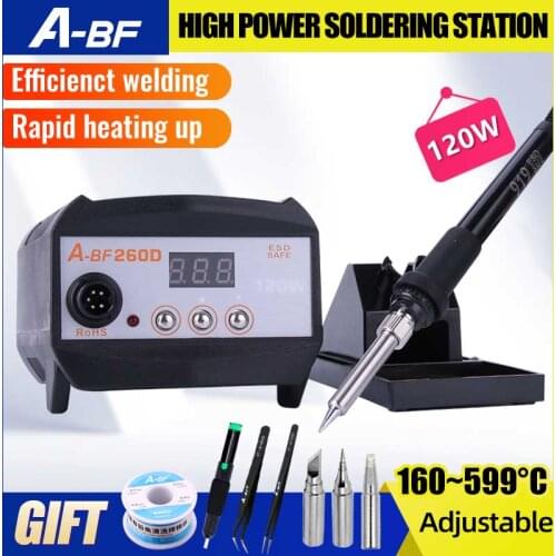 A-BF 260D LED Digital Soldering Station High Frequency 120W Industrial Welding Machine Station Fast Heat Up With Full Kit Tools