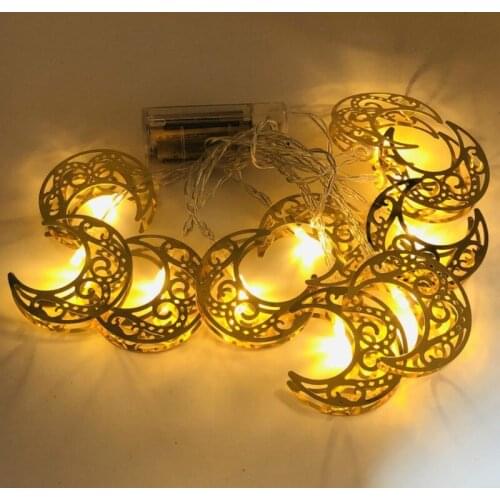 Ramadan Decorations Moon Star Led String Lights EID Mubarak Decor For Home Islam Muslim Event Party Supplies Eid al-Fitr Decor