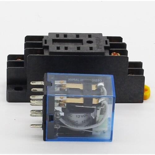 1pcs High quality MY2NJ HH52P Intermediate relay AC220V DC24V 12V small MY2N-J 8 feet mini