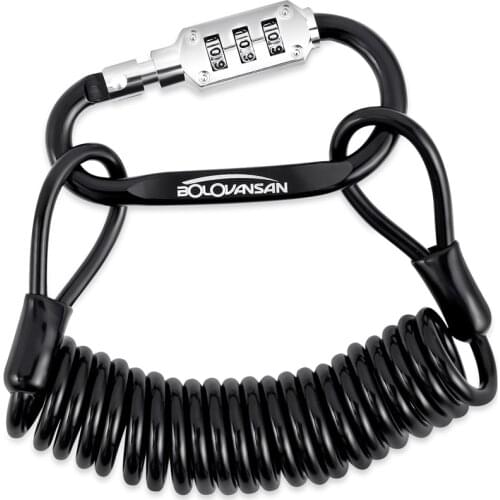 4*1500mm Mini bike lock Motorcycle helmet Electric Bicycle Baby carriage backpack Anti-theft padlock Key chain bike accessories