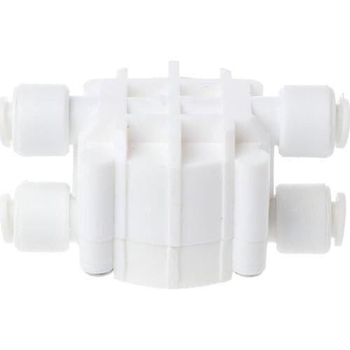 4 Way 1/4 Port Auto Shut Off Valve For RO Reverse Osmosis Water Filter System Accessories