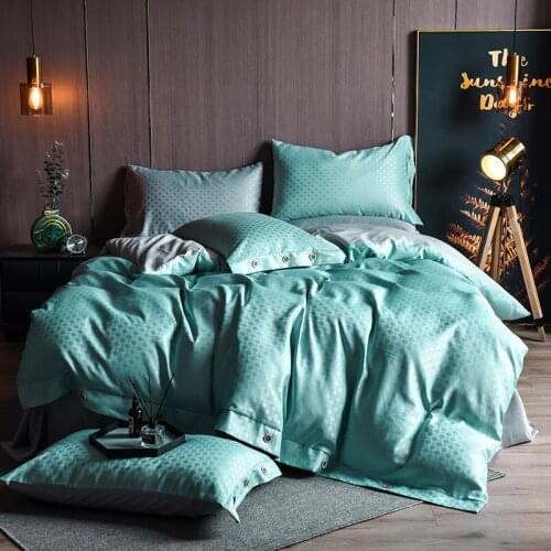 4Pcs 60 Cotton Satin Jacquard Luxury bedding sets bed set double queen king size duvet cover bed sheet set pillowcase